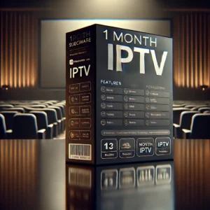 1 month IPTV subscription with activation of any type of application for streaming, offering high-quality content, unlimited channels, and VOD.